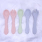 Silicone Fork and Spoon Set Multicoloured