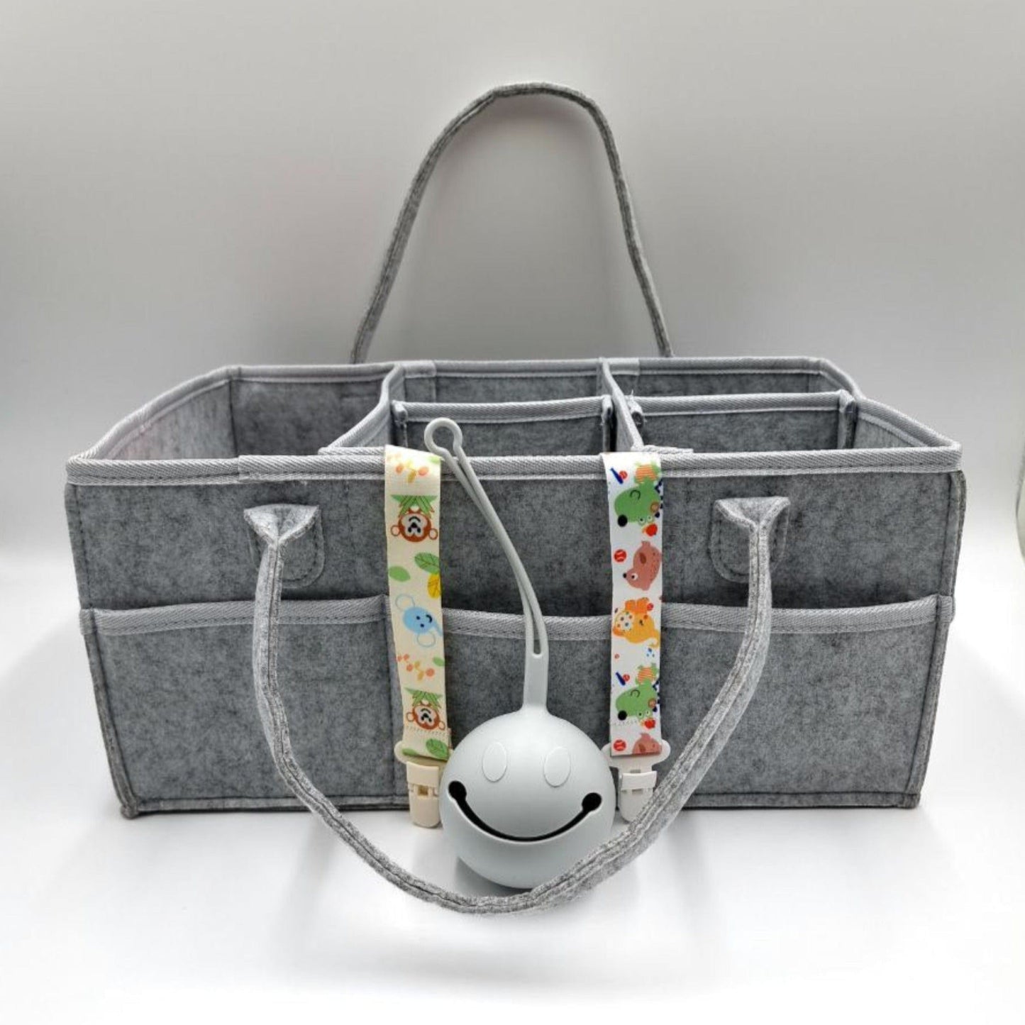 Large pacifier accessory nappy caddy bundle