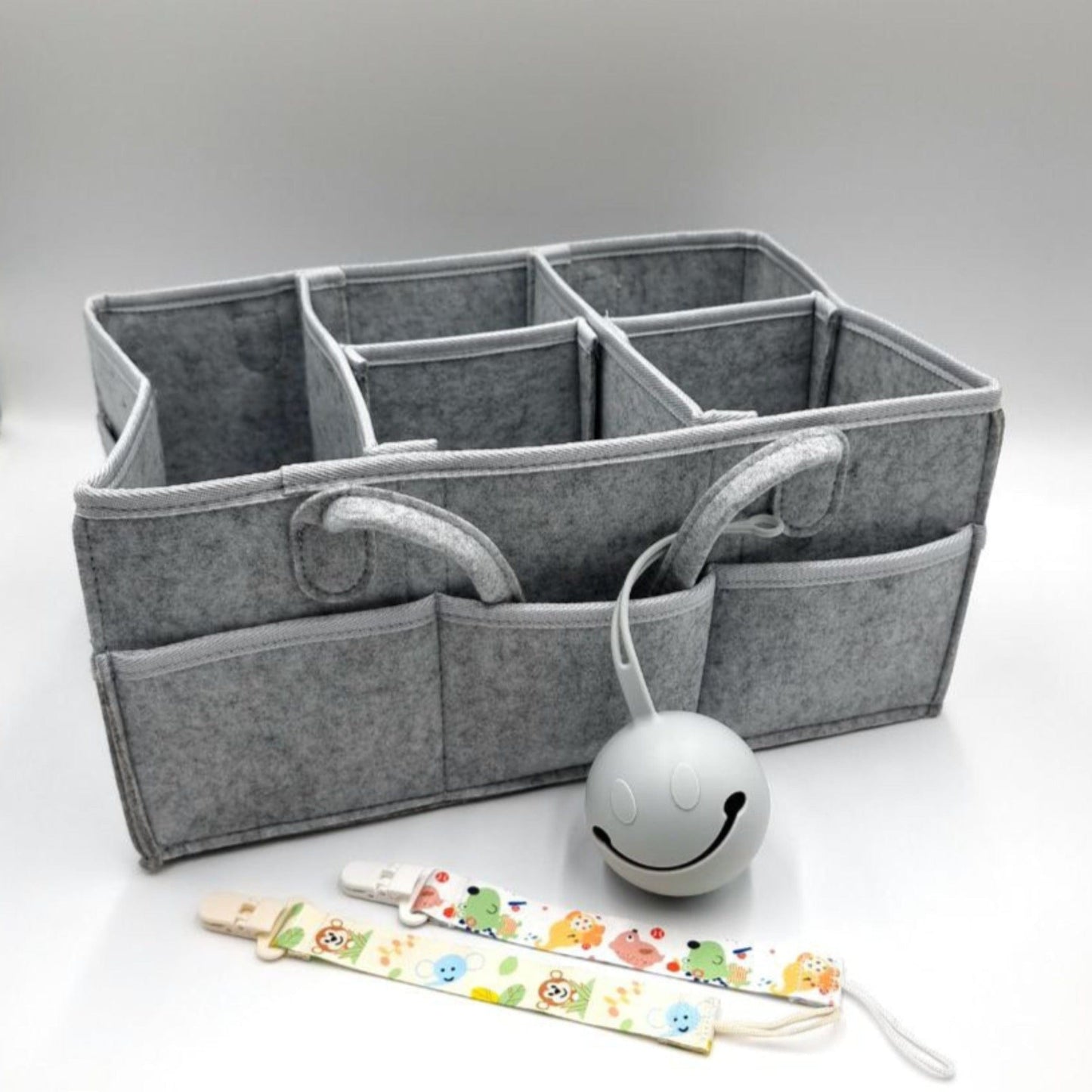 Large pacifier accessory nappy caddy bundle