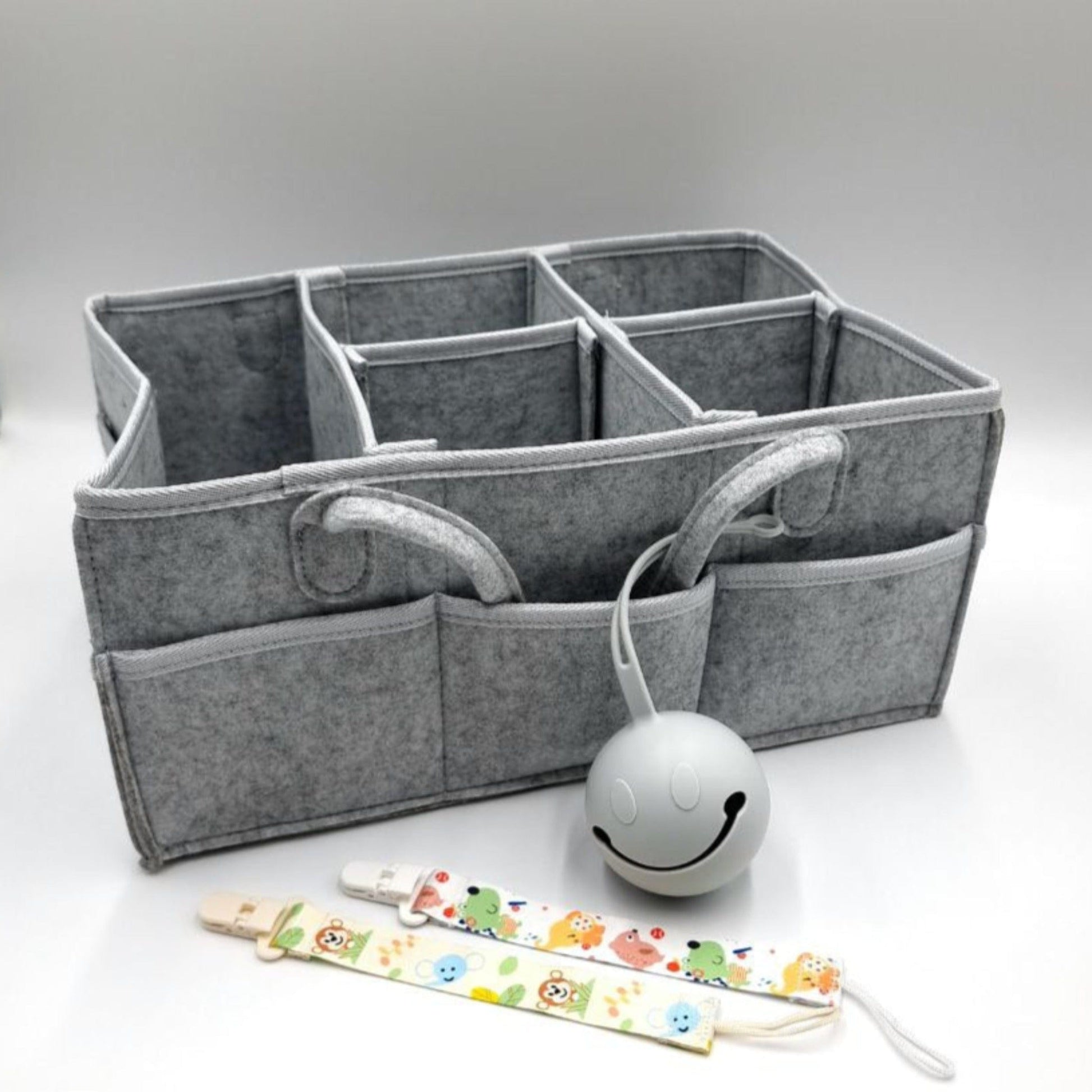 Large pacifier accessory nappy caddy bundle