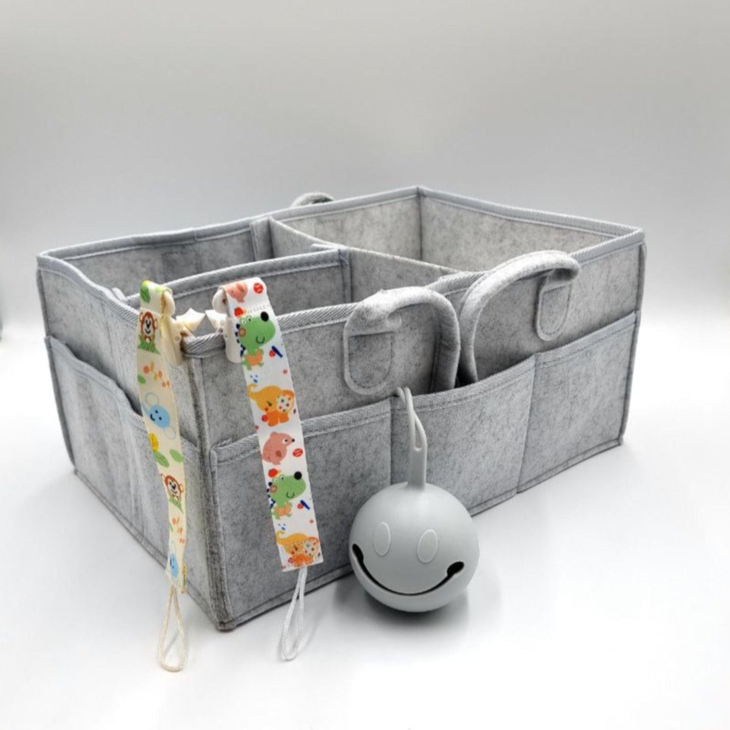 Medium Nappy Caddy Organiser + Pacifier Case + Pacifier Clip