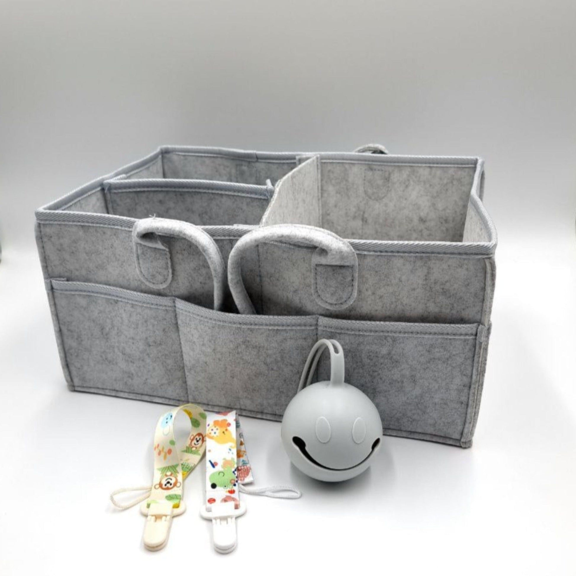 Medium Nappy Caddy Organiser + Pacifier Case + Pacifier Clip
