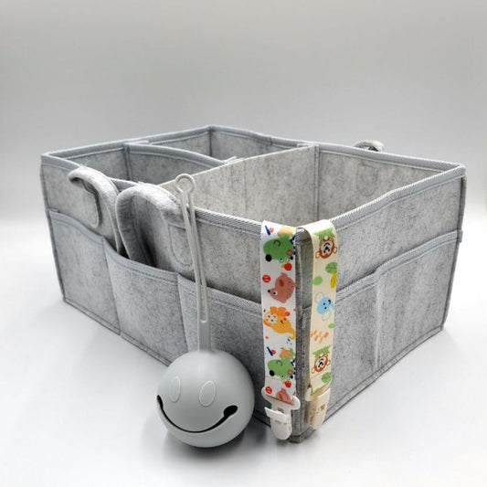 Medium Nappy Caddy Organiser + Pacifier Case + Pacifier Clip