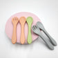 Silicone Fork and Spoon Set Multicoloured